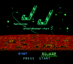 3-D Worldrunner - Part II Title Screen