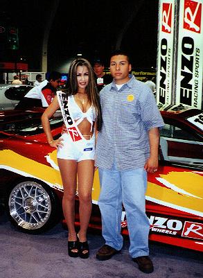 Me and Tenzo R girl in the Import Auto Salon Car Show at the Pomona Fairgrounds
