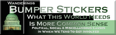 Banner - Wanderings Bumper Stickers