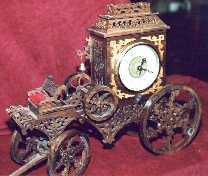 19th Century Fire Engine Clock