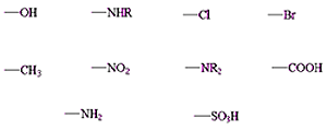 Auxochrome chemical groups