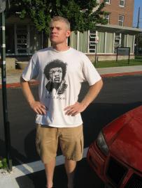 I worked with Chris last year, but he became an RA and moved to South Campus. He thinks he is superman.