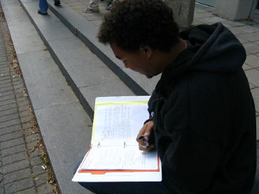 Anthony studying Anthropology