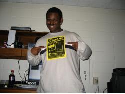 Me sporting the poster for the concert