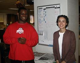 Me standing with Chris, the writer