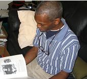 Romeo reading a book