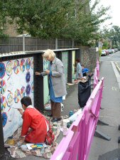 the artists at work