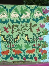 Close up of Wm Morris design