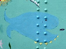 Blue whale and barnacles