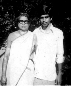 Edasseri's wife with son Dr. E. Divakaran.