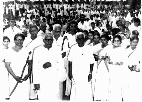 Reception at A.V. High School, venue of 60th anniversary celebrations