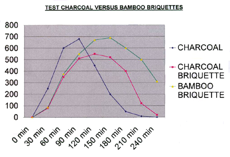 TEST CHARCOAL VERSUS BAMBOO BRIQUETTES