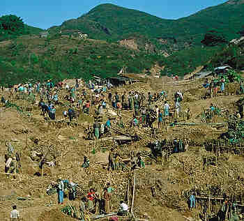 this is a sapphire mine near bancockTHIALAND