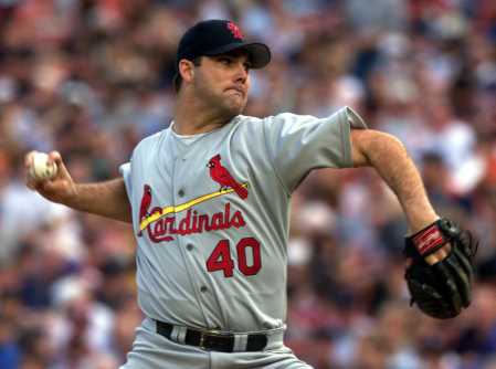 Benes pitched 8 innings in the 3rd game, the Cards only win.