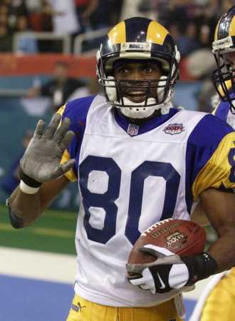 Bruce celebrates after his touchdown.