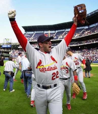 Clark celebrates the sweep.
