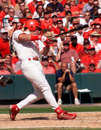 Edmonds provided many feats at bat.