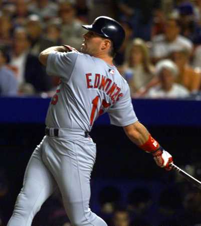 Edmonds bat wasn't as hot, but here he hits a 2 run homer.