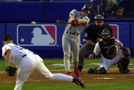 JD Drew attempted to save the day many times with his hot bat.