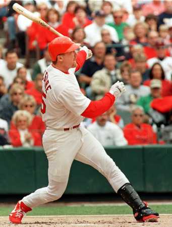 McGwire watches 65 leave the park (Oct3 99)