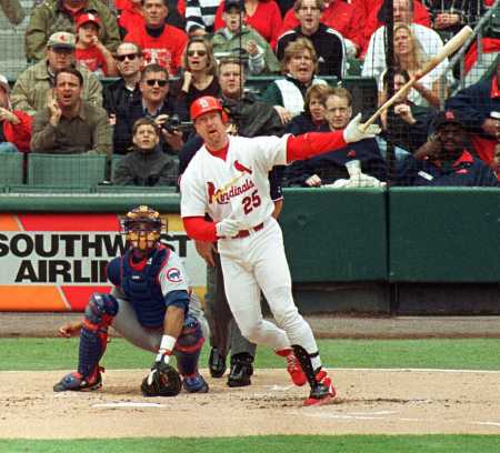 McGwire watches #65 leave the park