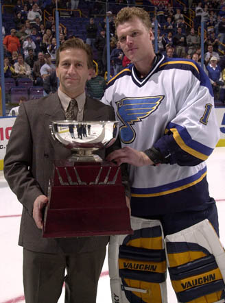 Turek poses with the Jennings Trophy for best GAA