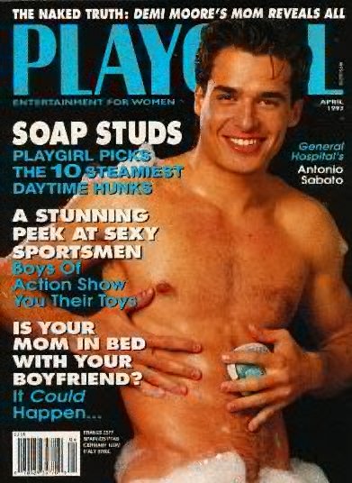 {antonio sabato jr- cover of Play girl magazine}