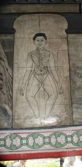 2600 year old stone acupuncture tablets, Wat Pho, Bangkok