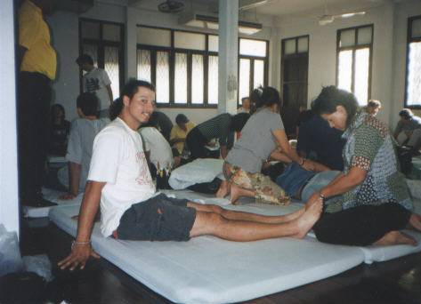 Joseph at massage school