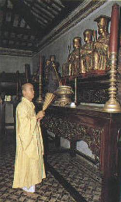 Monk at Giac Lam Pagoda Ho Chi Minh City