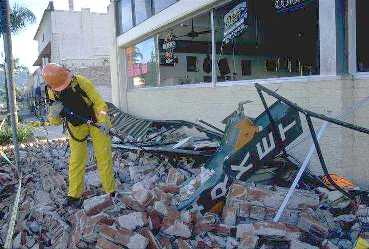 Earthquake at Northridge, CA on January 17, 1994