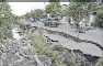 one of the cracked roads in Yogyakarta after saturday's earthquake.