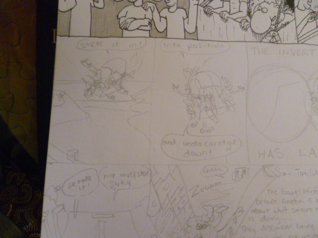 photo of Earwigo comics in progress