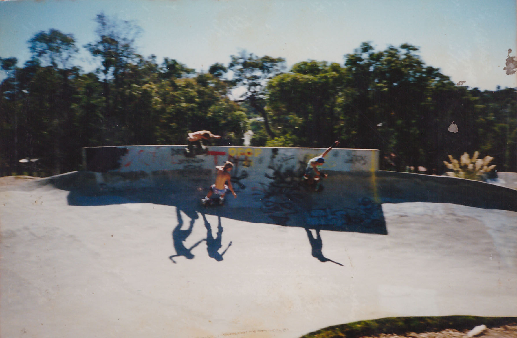 Franco, Steve and I skate the Albany snake run