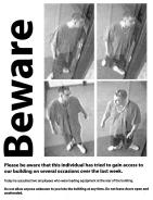 This poster was circulating at WDIV-4 after someone harrassed employees there. (Courtesy WDIV)