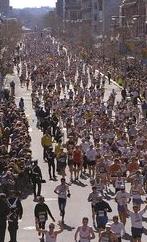 The Boston Marathon will get coverage live on WBZ-4 and WCVB-5 on Monday. (Courtesy Wikipedia)