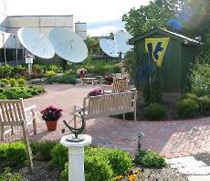 WNEP-16 does its weather outside from the "Backyard" of its Moosic studio. (Courtesy WNEP)