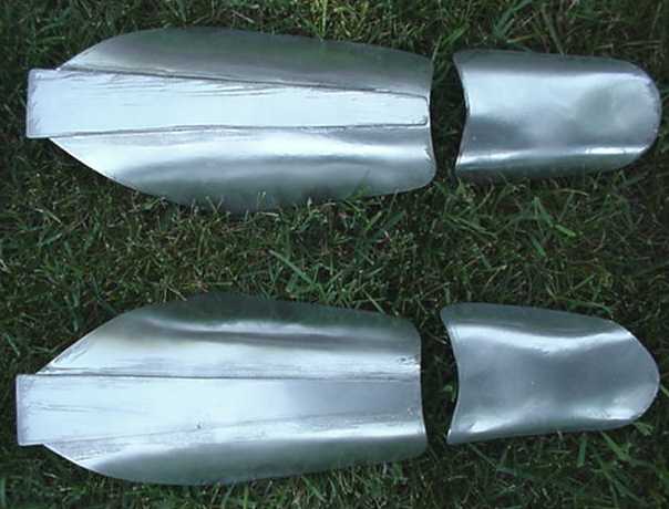 Shin and foot pieces.