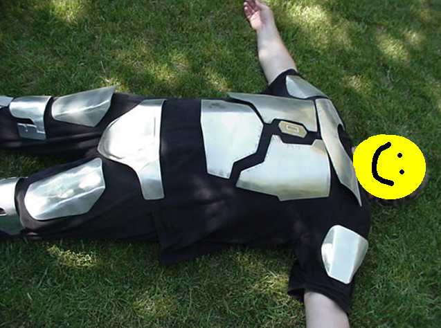 Mike wearing the Jango armor.