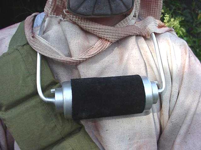 The finished bandoleer and breather.