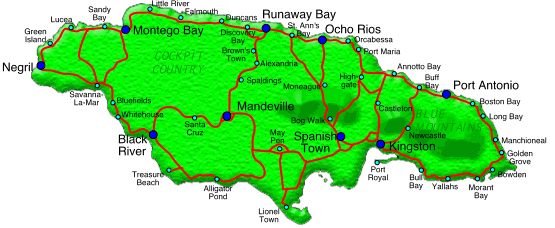 Map of Jamaica