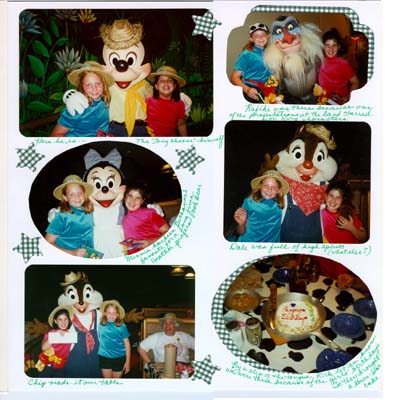 Disney Character Birthday Lunch layout