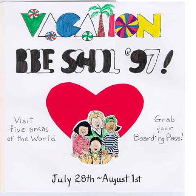1997 Vacation Bible School title page layout