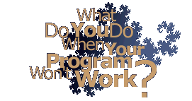 What Do You Do When Your Program Won't Work?