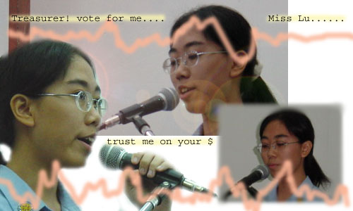 Miss Lu real serious now.. going for treasurer post!