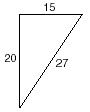 a triangle 15, 20, 27
