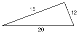 a triangle 12, 15, 20