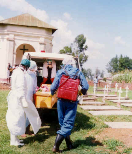 Ebola victim at church service