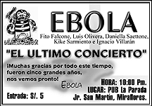 Boleto de entrada para el �ltimo concierto.