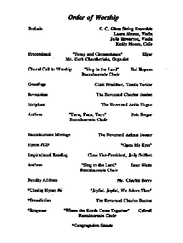 Baccalaureate Program 2